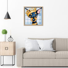 Charger l&#39;image dans la galerie, Chien - diamant rond complet - 25x25cm
