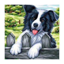 Charger l&#39;image dans la galerie, Chien - diamant rond complet - 25x25cm
