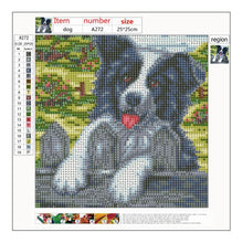 Charger l&#39;image dans la galerie, Chien - diamant rond complet - 25x25cm
