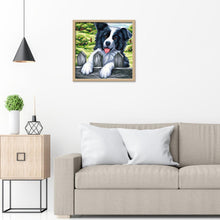 Charger l&#39;image dans la galerie, Chien - diamant rond complet - 25x25cm
