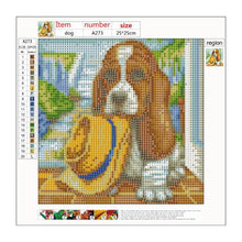 Charger l&#39;image dans la galerie, Chien - diamant rond complet - 25x25cm
