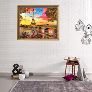 Tour de Paris - diamant rond complet - 40x30cm