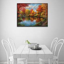 Charger l&#39;image dans la galerie, Lac d’automne - peinture diamant pleine - 40x30cm
