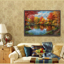 Charger l&#39;image dans la galerie, Lac d’automne - peinture diamant pleine - 40x30cm
