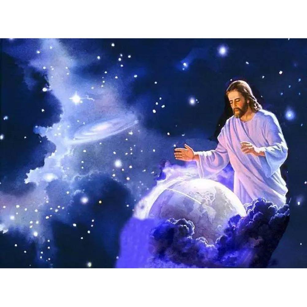 Terre de Pâques - diamant rond complet - 40x30cm