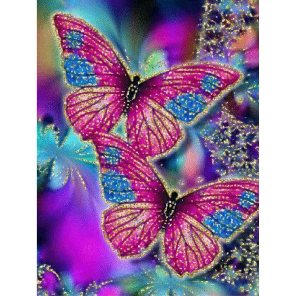 Papillon - diamant rond complet - 40x30cm