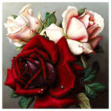 Charger l&#39;image dans la galerie, Fleur de rose - peinture complète de diamant - 30x30cm
