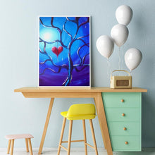 Charger l&#39;image dans la galerie, Arbre de coeur - diamant rond complet - 40x30cm
