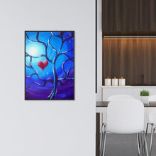 Charger l&#39;image dans la galerie, Arbre de coeur - diamant rond complet - 40x30cm
