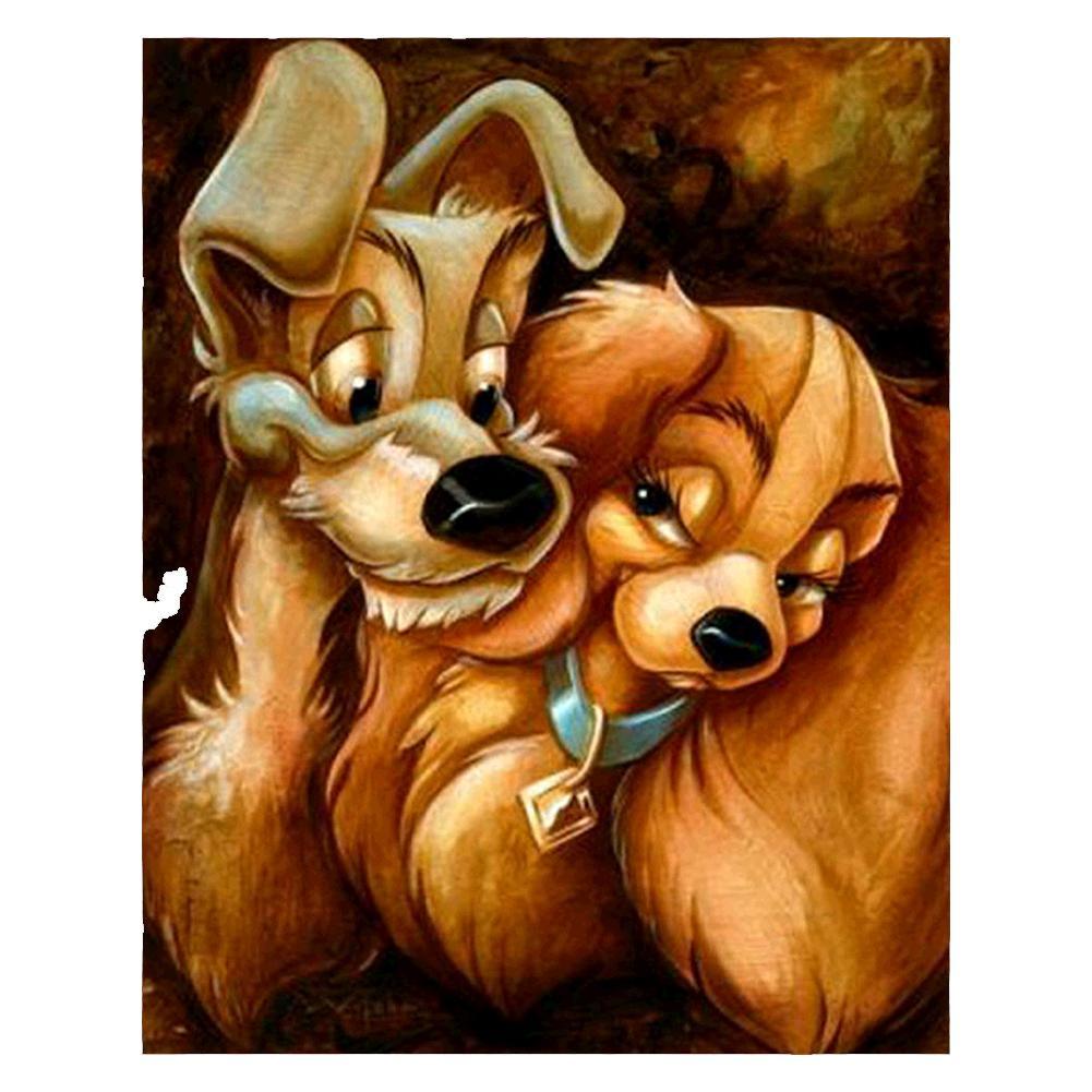 Chien - peinture en diamant complet - 30x25cm