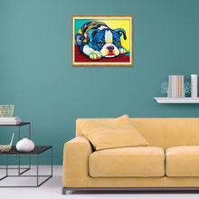 Charger l&#39;image dans la galerie, Chien - diamant rond complet - 30x25cm

