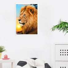 Charger l&#39;image dans la galerie, Lion - diamant rond complet - 40x30cm
