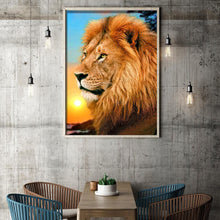 Charger l&#39;image dans la galerie, Lion - diamant rond complet - 40x30cm
