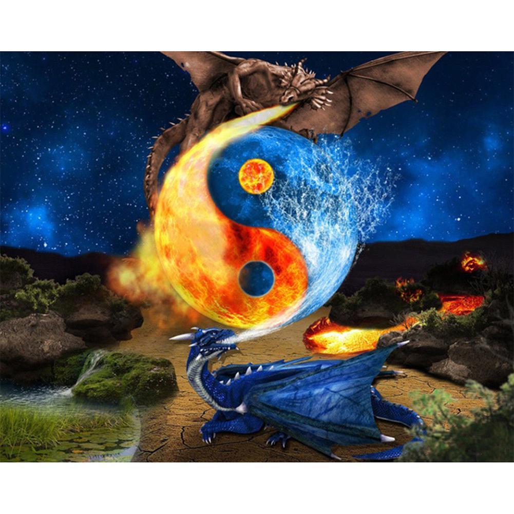 Dragon - peinture en diamant complet - 30x40cm