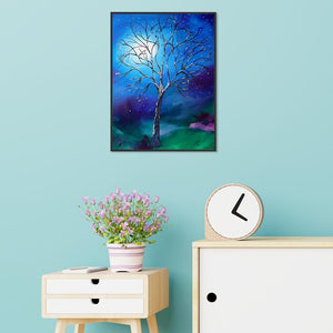 Arbre - diamant rond complet - 40x30cm