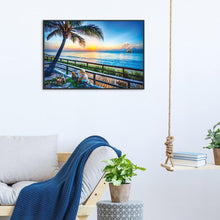 Charger l&#39;image dans la galerie, Vue sur le bord de mer - peinture en diamant complet - 40x30cm
