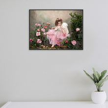 Charger l&#39;image dans la galerie, Angel girl - diamant rond complet - 40x30cm
