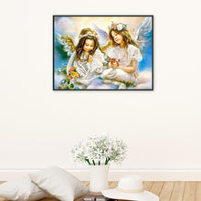 Charger l&#39;image dans la galerie, Angel girl - diamant rond complet - 40x30cm
