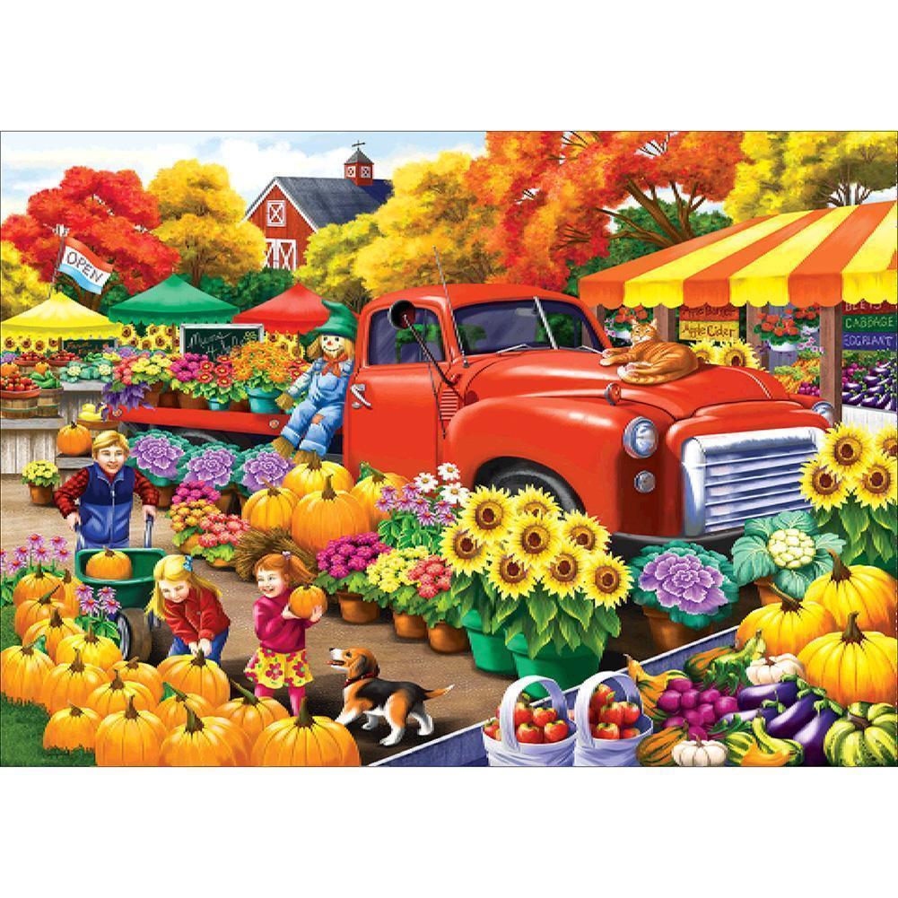 Jardin - diamant rond complet - 40x30cm