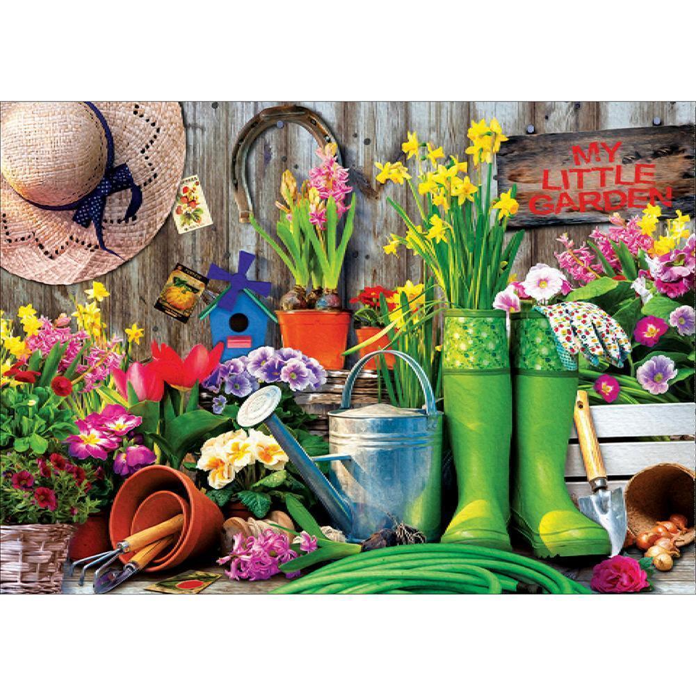 Jardin - diamant rond complet - 40x30cm