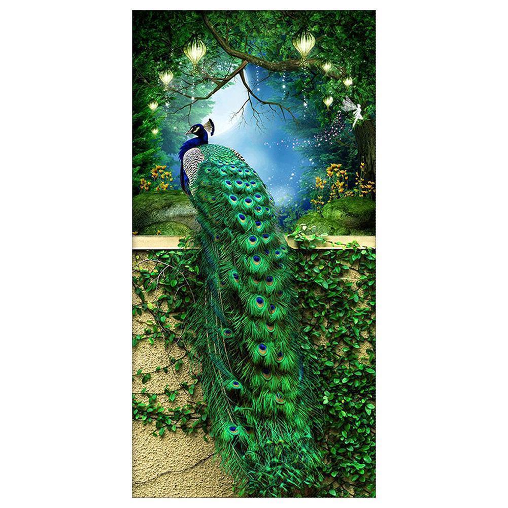 Paon - diamant rond complet - 50x95cm