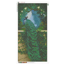 Charger l&#39;image dans la galerie, Paon - diamant rond complet - 50x95cm
