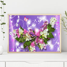 Charger l&#39;image dans la galerie, Fleurs d’oiseau - peinture complète de diamant - 40x30cm
