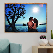 Charger l&#39;image dans la galerie, Amoureux de baisers - diamant rond complet - 40x30cm
