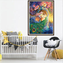 Charger l&#39;image dans la galerie, Beauté de paon - diamant rond complet - 40x30cm
