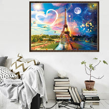 Charger l&#39;image dans la galerie, Tour Eiffel - diamant rond complet - 40x30cm

