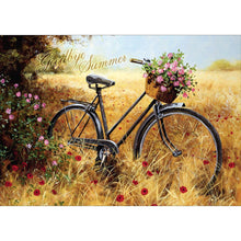 Charger l&#39;image dans la galerie, Vélo rétro - diamant rond complet - 40x30cm
