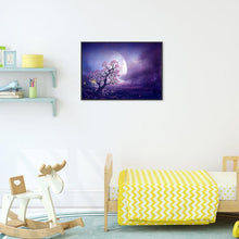 Charger l&#39;image dans la galerie, Nuit d’arbre rose - diamant rond complet - 40x30cm
