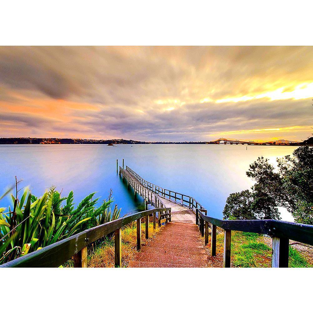 Fantasy boardwalk - diamant rond complet - 40x30cm