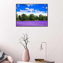 Charger l&#39;image dans la galerie, Fleurs violettes - diamant rond complet - 40x30cm

