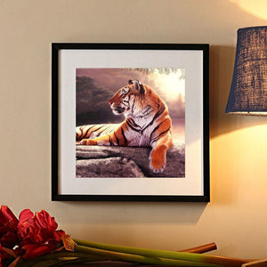 Tigre - peinture en diamant complet - 30x30cm