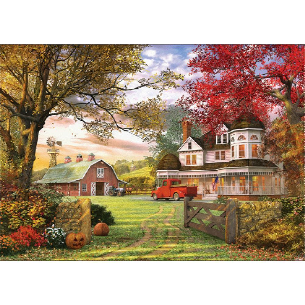 Vie de jardin - diamant rond complet - 40x30cm