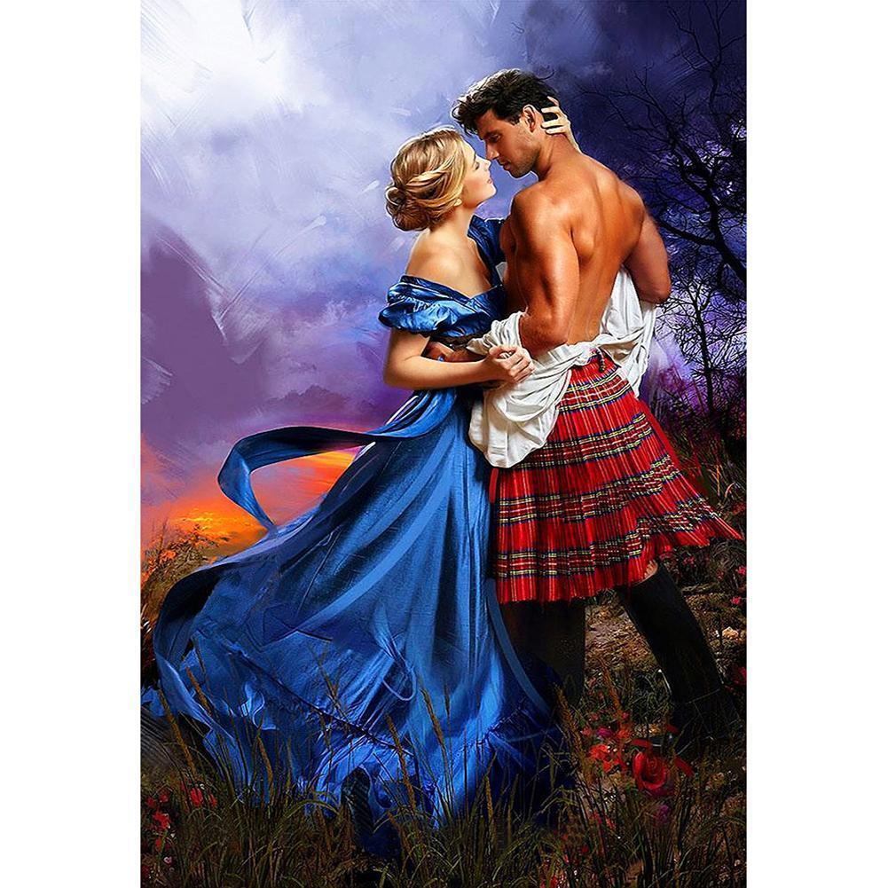 Amateurs de danse - diamant rond complet - 40x30cm