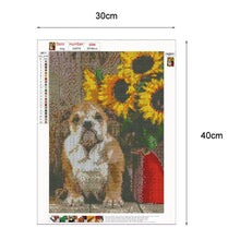 Charger l&#39;image dans la galerie, Chien - diamant rond complet - 30x40cm
