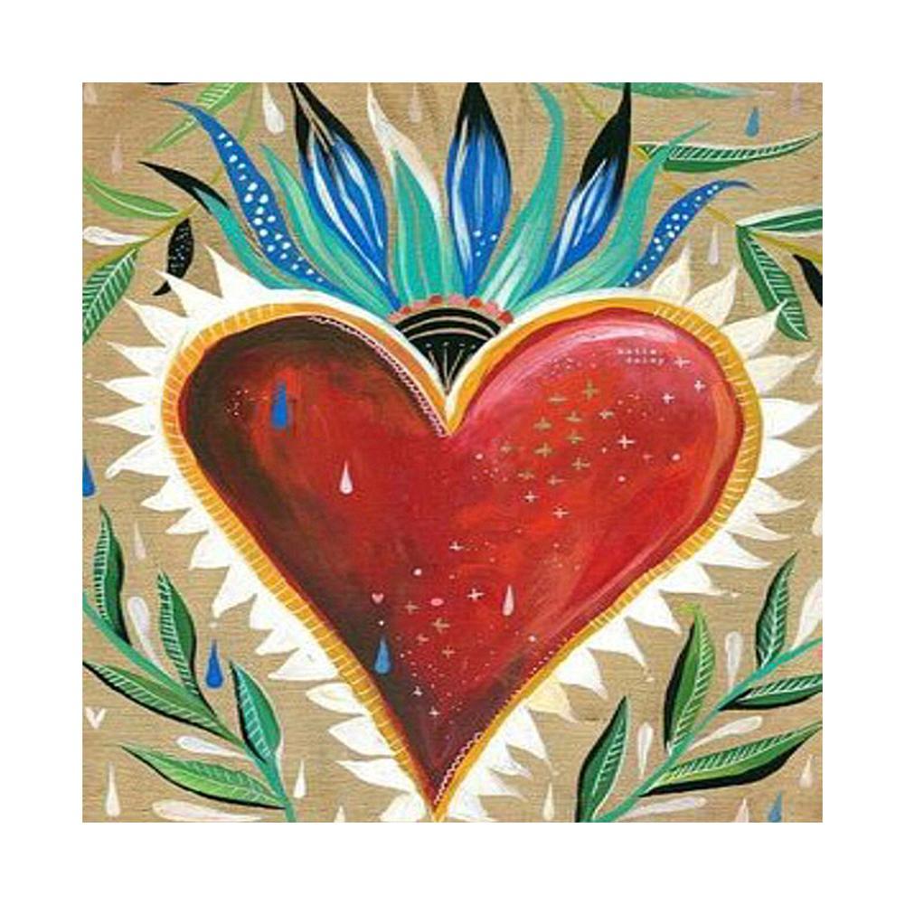 Coeur - diamant rond complet - 30x30cm