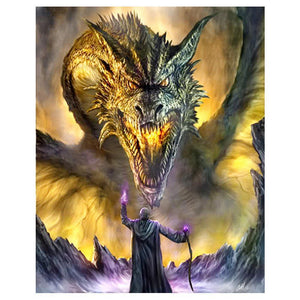 Dragon - peinture diamant - 40x30cm