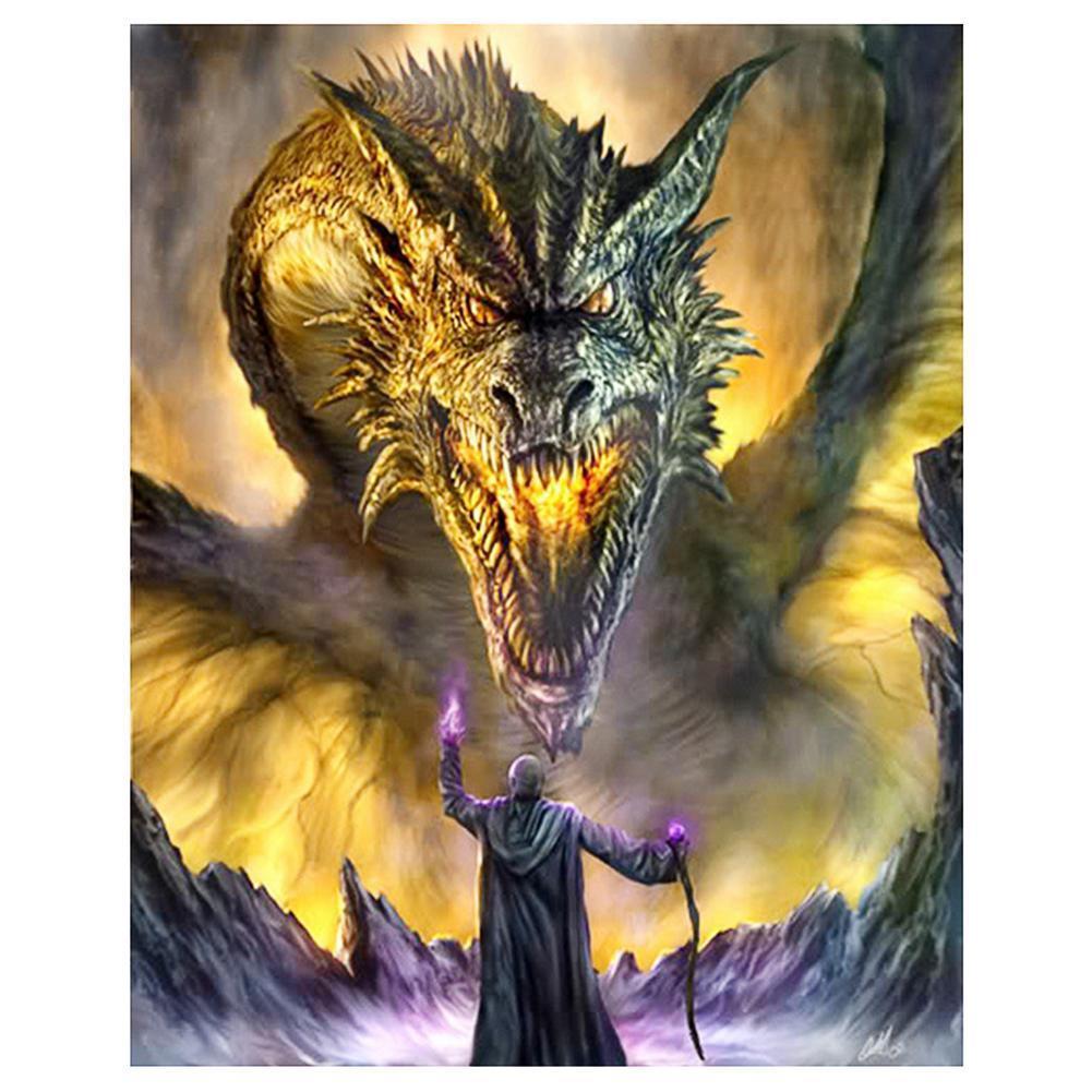 Dragon - peinture diamant - 40x30cm