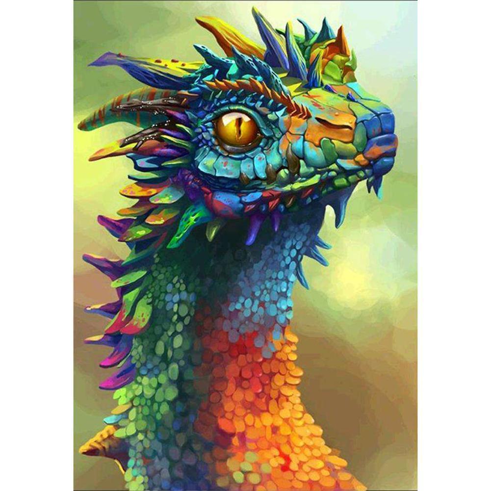 Dinosaure - diamant rond complet - 30x40cm