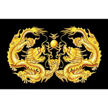 Charger l&#39;image dans la galerie, 2 dragons - peinture diamant - 40x30cm
