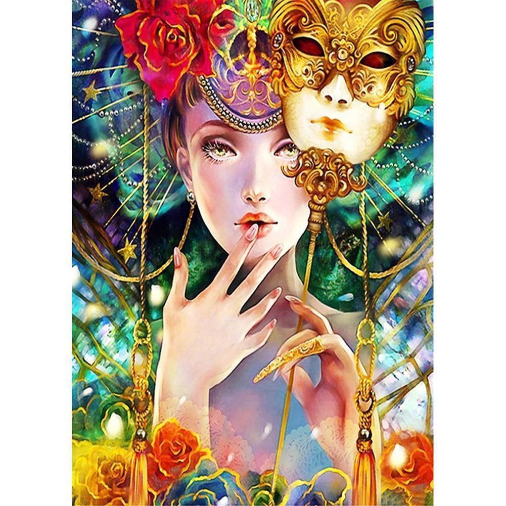 Belle femme - diamant rond complet - 30x40cm