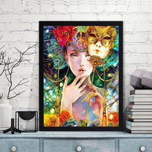 Charger l&#39;image dans la galerie, Belle femme - diamant rond complet - 30x40cm
