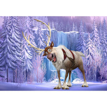 Charger l&#39;image dans la galerie, Cerf - diamant rond complet - 40x30cm
