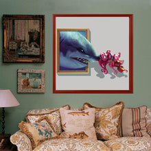 Charger l&#39;image dans la galerie, Dolphin - diamant rond complet - 30x30cm
