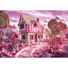 Charger l&#39;image dans la galerie, Bâton de bonbon rose - diamant rond complet - 40x30cm
