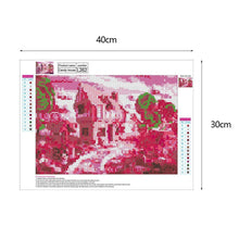 Charger l&#39;image dans la galerie, Bâton de bonbon rose - diamant rond complet - 40x30cm
