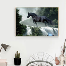 Charger l&#39;image dans la galerie, Cheval de course - diamant rond complet - 40x30cm
